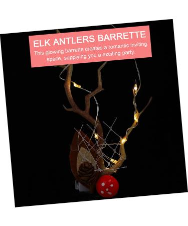 minkissy 2 Pairs Luminous Antler Hair Clip Reindeer Antlers Hair Clips Reindeer Antlers Xmas Hairpins Reindeer Ears Clips Girls Dresses Deer Antlers Hair Holder Pp Christmas Deer Elk Horns - Buy Online on GoSupps.com