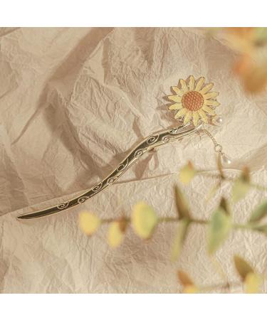 minkissy Daisy Hair Accessory Hair Gems for Women Bridal Tiara Japanese Hair Chopsticks Vintage Hair Chopsticks Hair Chopsticks for Women Sunflower Hair Sticks To Hang Pin China Bun Bride - Buy Online on GoSupps.com
