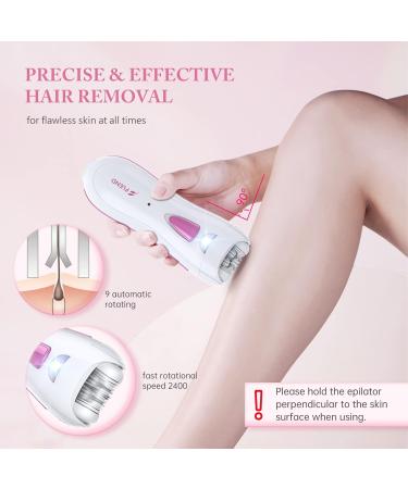 Wireless Women's Epilator - Rechargeable Mini Facial & Body Hair Remover with LED Light | Painless Epilation for Intimate Areas Face Armpits & Bikini Zone - Buy Online on GoSupps.com