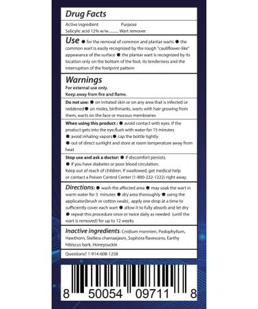 Fast Action Liquid Wart Gel - Maximum Strength Salicylic Acid Treatment for Warts Corns & Calluses | Fast-Acting Wart Remover - Buy Online on GoSupps.com
