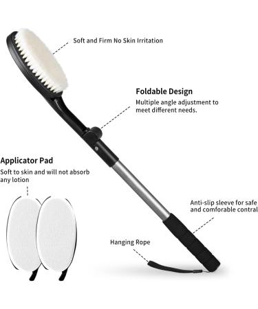 EASACE Long Handle Body Brush for Back - Adjustable Head Back Scrubber - Buy Online on GoSupps.com