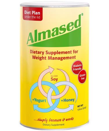 Almased Meal Replacement Shake - Low-Glycemic High Plant Base Protein Powder- Nutritional Weight Health Support Supplement - Original Flavor - 17.6 oz 1.1 Pound (Pack of 1)