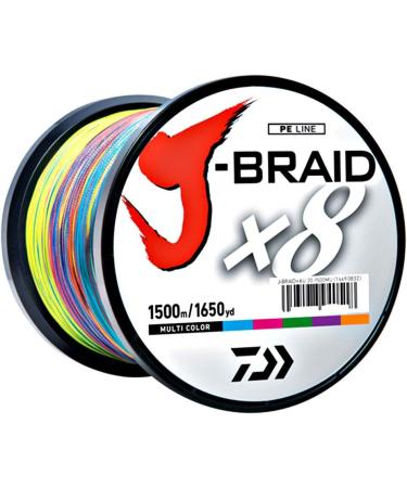 Daiwa J-Braid 300M 8-Strand Multi-Color Braid Line - 20lb Strength - Buy Online on GoSupps.com