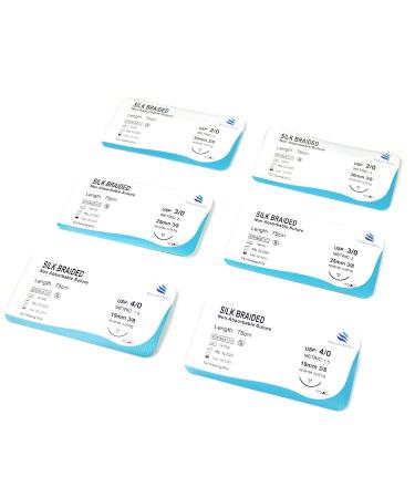 Practice Sutures Thread with Needle Kit | 24 Mixed 2/0 3/0 4/0 Sizes | for Medical and Veterinary Students | Suture Training and Education - Buy Online on GoSupps.com