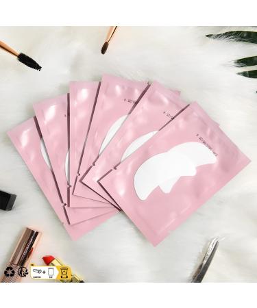 Lunamoon 50 Pairs Eyelash Extension Eye Pads - Boat Shape Pink Under Eye Pads for Superior Lash Application | International Shipping Available - Buy Online on GoSupps.com