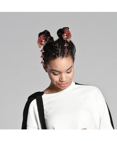 Didiseaon Wedding Decor Flower Hair Accessories Japanese Style Hair Clips Hair Barrette Tassel Flower Hairpin Traditional Tsumami Bobby Pin for Graduation Wedding Party Bridal Hair Clip - Buy Online on GoSupps.com