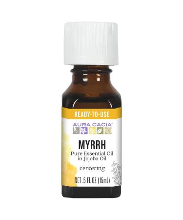 Buy Aura Cacia Myrrh Essential Oil in Jojoba Oil | 0.5 fl. oz. | Pure Commiphora Myrrha - International Shipping Available - Buy Online on GoSupps.com