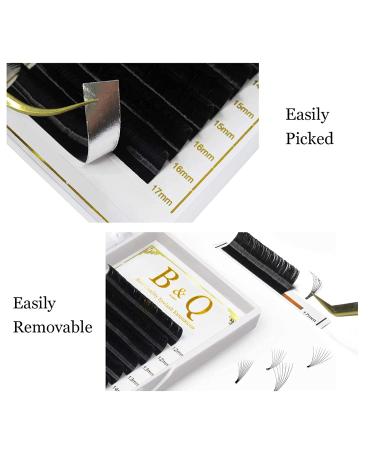 DD-0.07 18mm Easy Fan Volume Lash Extensions - B&Q LASH C CC D DD Curl - Buy Online on GoSupps.com