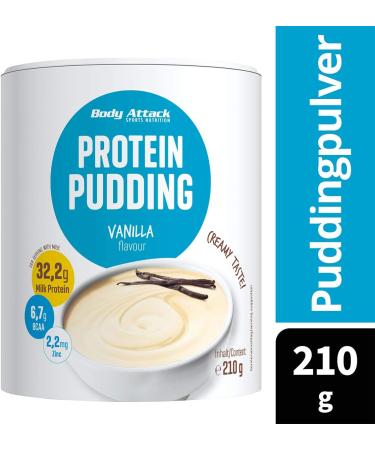 Body Attack Protein Pudding Vanilla - High Protein Snack 210g Pack - International Shipping Available - Buy Online on GoSupps.com