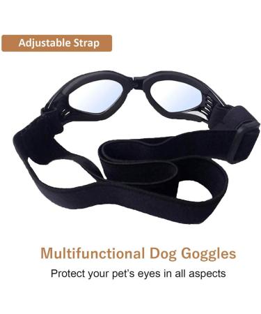 XUNKE Dog Goggles - Anti-UV Eye Protection Sunglasses for Small/Medium Pets (Black) - Waterproof & Windproof - Buy Online on GoSupps.com