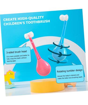 Minkissy 2-Pack Tumbler Toothbrush Set for Kids - Fun Cartoon Design Oral Hygiene Tools for Children - Buy Online on GoSupps.com