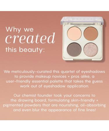 HALEYS Eyeshadow Quad Palette - Long-Wearing Talc-Free Vegan Makeup with Buttery Shades Matte & Glitter Smooth Blending - Buy Online on GoSupps.com