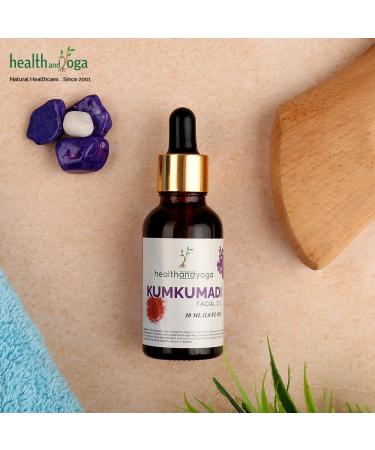 HealthAndYoga Kumkumadi Face Glow Oil - 100% Ayurvedic - Boosts glow & brightens Skin - Anti-Aging - Reduces dark spots pigmentation - For all Skin types - 30 ml - Buy Online on GoSupps.com