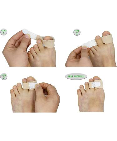 Hammer Toe Straighteners - 6 Toe Bandages Protectors for Overlapping, Bent, Crooked, and Broken Toes - Buy Online on GoSupps.com