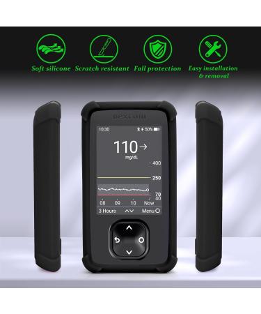 Buy Dexcom G7 Coated Silicone Shockproof Receiver Case with AirTag - Protective Cover for Dexcom G7 Reader - YouShares 01 Black - Buy Online on GoSupps.com