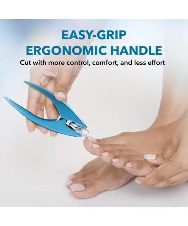 Clipperpro 2.0 Heavy-Duty Thick Toenail Clippers - Ergonomic Handle for Seniors - Surgical Grade-Steel Blades - Blue Edition - Buy Online on GoSupps.com