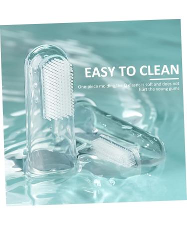 Minkissy 6-Piece Silicone Milk Toothbrush Set for Newborns - Finger Sleeve Toothbrush for Children - Safe Soft and Effective Oral Care - Buy Online on GoSupps.com