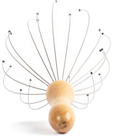 Fuchsia Head Massage Spider with 20 Sensors | Premium Wooden Handle Relaxation Device for Ultimate Wellness - Buy Online on GoSupps.com