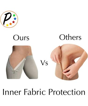 Presadee Compression Socks Closed Toe Grey 15-20mmHg - Zipper Calf Circulation Leg Sock SM | Boost Legs & Comfort - Buy Online on GoSupps.com