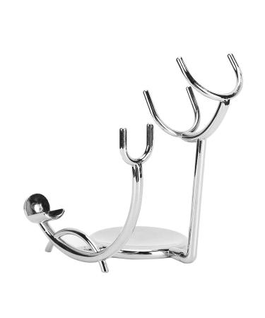 Durable Metal Razor Stand with Brush & Soap Shell Holder | Practical & Easy to Clean | Stable Design for Beard Cutters - Buy Online on GoSupps.com