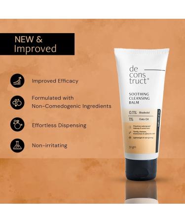 De_Construct Soothing Cleansing Balm - Gently Removes Makeup Calms & Moisturises Skin (50g) | International Shipping Available - Buy Online on GoSupps.com