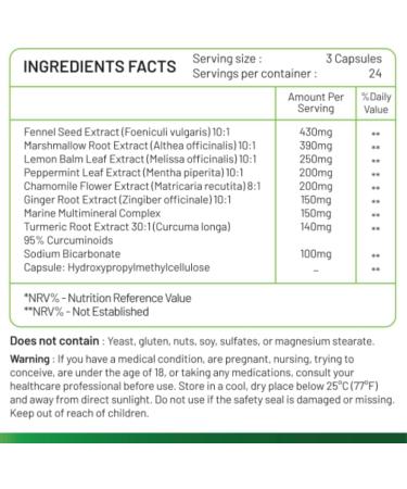 Inaya Nutrition BloatBarrier 72 Capsules - Natural Digestion and Bloating Supplement for Stomach Bloating Relief Gas Reduction and Improved Bowel Movements Vegan Gut Health Supplements - Buy Online on GoSupps.com