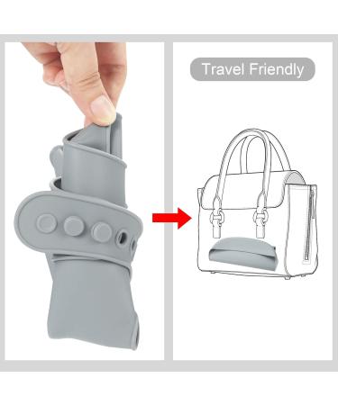 PandaEar Silicone Baby Bibs Set - Blue/Purple/Grey (3 Pack) | Ultra Thin & Lightweight | for Babies & Toddlers 10-72 months - Buy Online on GoSupps.com