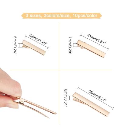 Buy CHGCRAFT 30-Piece Metal Crocodile Alligator Hair Clips - Non-Slip Barrette Accessories for Women & Girls - Gold | International Shipping Available - Buy Online on GoSupps.com