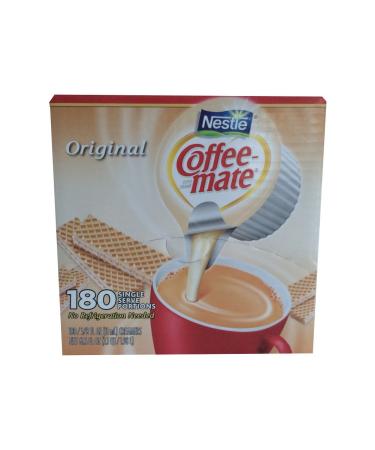 Coffee-mate 753032 Liquid Coffee Creamer, Original, 0.375 oz Mini-Cups, 180 per Box