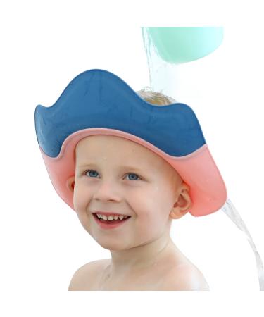 youocomu Baby Shower Cap Shower Visor Bathing Hat for Toddlers Waterproof Shampoo Cap Adjustable Protect Infants Eyes Ears Blue