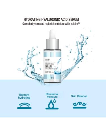 Epielle Hyaluronic Acid Serum - Vegan Cruelty-Free Targets Dark Spots & Wrinkles | Ideal Korean Skincare Gift for All Skin Types - Buy Online on GoSupps.com