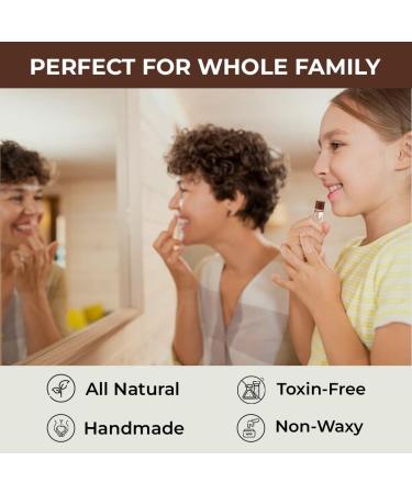 RaGaNaturals Natural Chocolate Lip Balm - Original Beeswax Shea Butter Jojoba Oil Vitamin E - All Day Hydration for Dry & Cracked Lips - Stocking Stuffers & Christmas Gift -Handmade in USA (4 Pack) - Buy Online on GoSupps.com