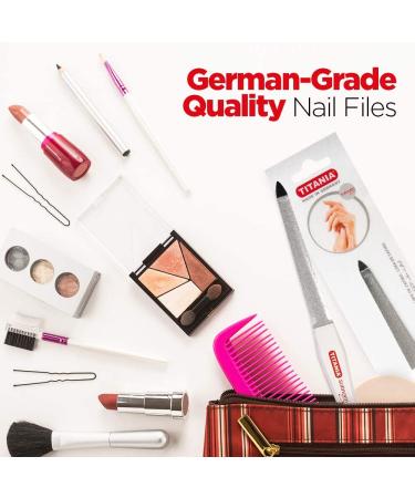 TITANIA Solingen Sapphire Hollow File 5 - Multi-Coloured 1 Pack (12.5 cm) | Premium Quality for Precision Nail Care - International Shipping Available - Buy Online on GoSupps.com