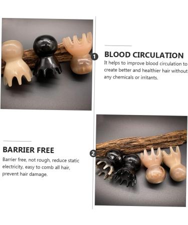 TOVINANNA 3 STK Octopus Massage Comb - Portable Yakin Horn Hairbrush & Cleaning Tool for Ultimate Relaxation | International Shipping Available - Buy Online on GoSupps.com