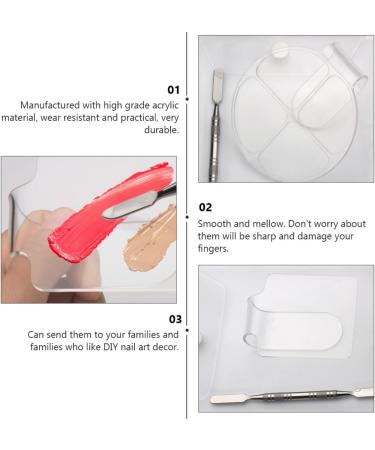 Lurrose Palette de Maquillage Acrylique 2 Kits Bague Plateau de M lange pour Nail Art Multi-usages L ger et Solide pour Manucure Professionnelle et Cr ation de Couleurs Personnalis es - Buy Online on GoSupps.com