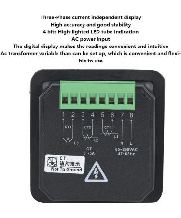 AC Current Ammeter Meter Generator Three-Phase AC Ammeter Tester Digital Display AC Current Meter - Buy Online on GoSupps.com
