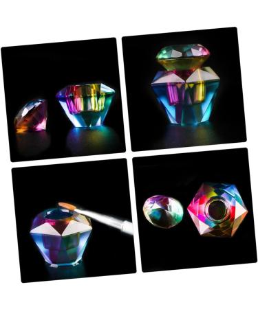 minkissy Glass Mug with Lid Shot Glass with Lid Glass Cups with Lid Dappen Dish Nail Dish Acrylic Liquid Holder Monomer Holder Plate Crystal Glass Crystal Liquid Cup Manicure Nail Supplies - Buy Online on GoSupps.com