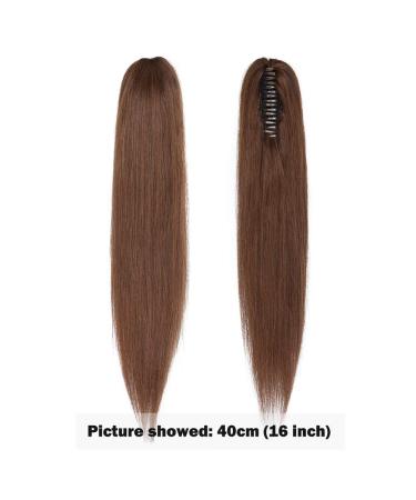 SEGO Real Hair Ponytail Extension - 14 Medium Brown Clip-In Braid | 100% Remy Hair | 105g - Buy Online on GoSupps.com