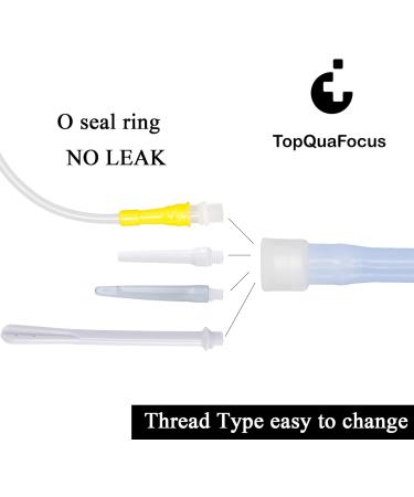Topquafocus 2L Klistier Bucket Set | Leak-Proof Plastic Enema Irrigator for Intestinal Cleansing | 6-Piece Shower Head Included - International Shipping Available - Buy Online on GoSupps.com