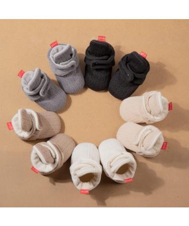 Sonsage Infant Baby Snow Boots | Anti-Skid Ankle Booties for Newborns | Winter Warm Crib Shoes 6-12 Months | Black - Buy Online on GoSupps.com