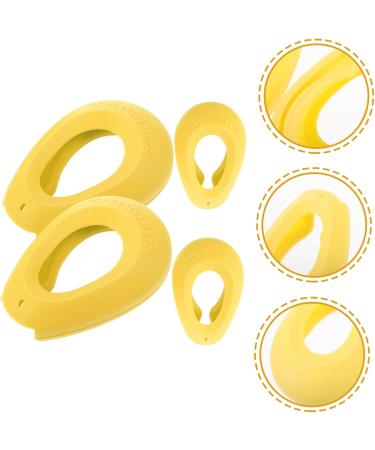 Mobestech Ear Covers 2 Pairs Heat Protection Hair Dyeing Supplies Hair Dyeing Accessories Hair Coloring Products Ear Men and Women Silica Gel Hairdressing Ear Cover Yellow 7.5x5cm - Buy Online on GoSupps.com