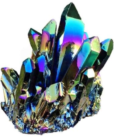 Natural Quartz Crystal Natural Quartz Crystal Stone Rainbow Titanium Cluster Specimen 30-40g Home Office Decor ningxiao - Buy Online on GoSupps.com