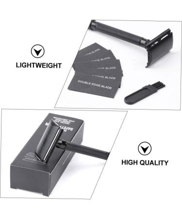 Angoily Manual Razor Set - Reusable Double-Edged Beard Shaver with Butterfly Opening | Stainless Steel Blade | 10.3x4cm - International Shipping - Buy Online on GoSupps.com