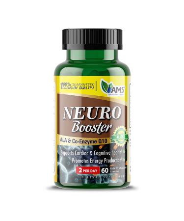 America Medic & Science Neuro Booster (60 Capsules) | Nutritional Supplement for Brain Health | Vitamin Pills for Better Memory and Cognitive Function | with Coenzyme Q10 ALA and Acetyl L-Carnitine 60 Count (Pack of 1)