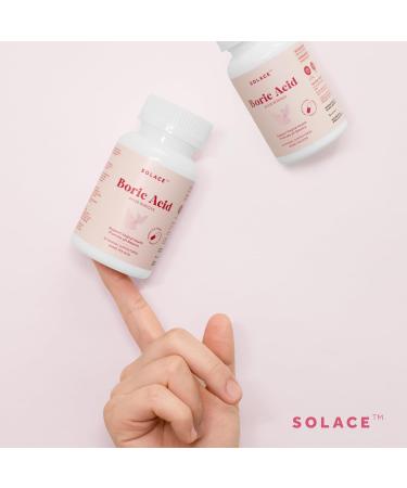 Boric Acid Vaginal Suppositories by Solace | 100% Pure - Intimate Area pH Balance Sensitive Care Yeast Infections | 30 count - Buy Online on GoSupps.com