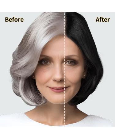 Buy Black Hair Dye Shampoo for Gray Hair - 3 in 1 Herbal Hair Color Shampoo for Women & Men - 500ml - Buy Online on GoSupps.com