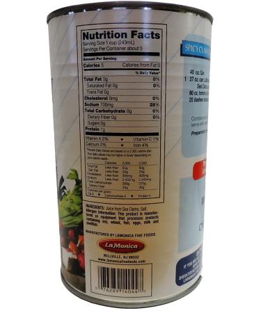 La Monica Clam Juice 46 fl oz - Best Quality Clam Juice for Cooking - Buy Online on GoSupps.com