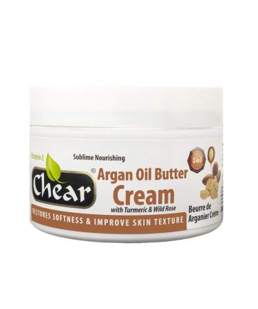 Chear Argan Oil Butter Cream 500ml with Turmeric & Wild Rose - Solid Formula - Restores Softness & Improves Skin Texture