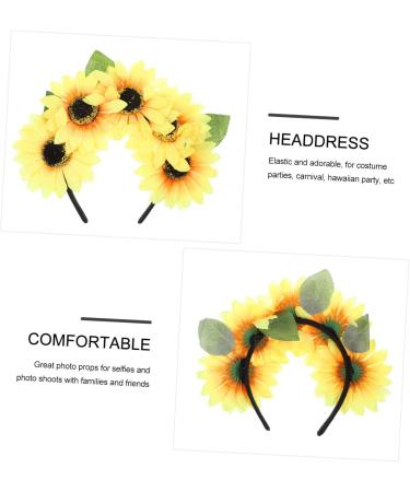 Mikinona Sun Headband Decorative Hairband Sunflower Headband Women Headdress Party Hairband Pattern Headdress Party Hair Clasp Sunflower Hair Hoop Sunflower Hair Clasp - Buy Online on GoSupps.com