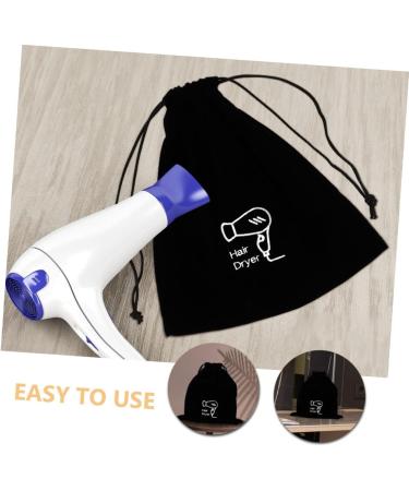 TOVINANNA 8 Pcs Velvet Bag Hairdryer Bag Hair Dryer Travel Pouch Hair Dryer Attachments Storage Black Flannel 30.00X26.00X0.50CMx4pcs Blackx4pcs - Buy Online on GoSupps.com